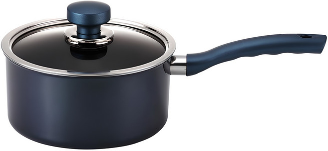 해피콜 클래식 다이아몬드 한손냄비, 18cm, 블루, 1개
