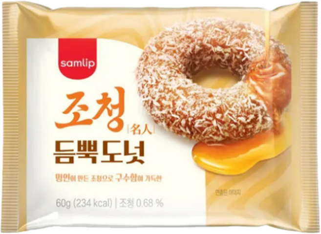 삼립 조청 듬뿍 도넛, 20개, 60g