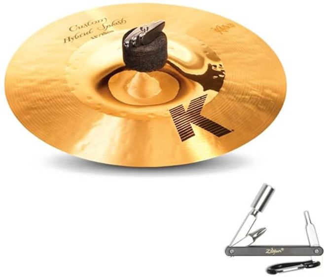 Avedis Zildjian K1211 11피트 K 커스텀 하이브리드 스플래시 슬림형 드럼 세트 캐스트 브론즈 심벌 ZKEY 포함, 1개