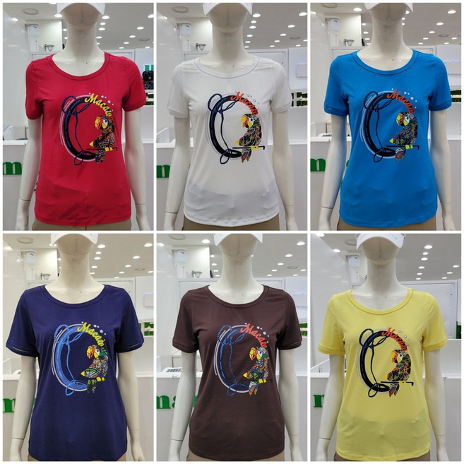 마코 모다남양주 여성 아트웍 프린트 기능라운드 티셔츠 MPW2TR91_GN