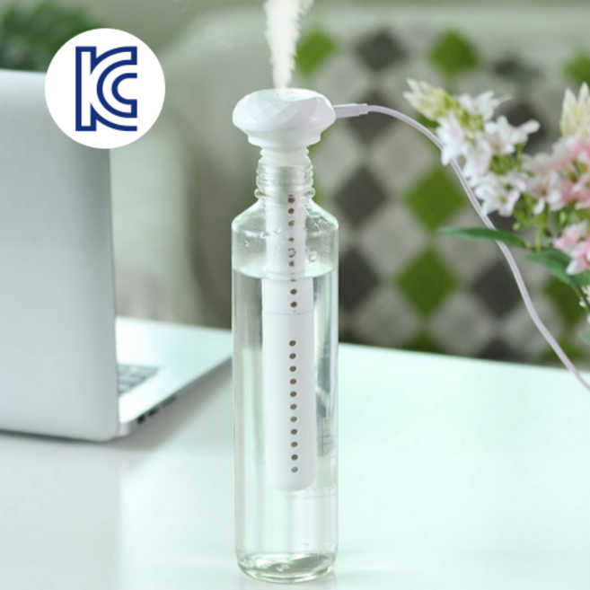 미모먼트 길이조절 생수병 PET병 컵 휴대용 미니 가습기, 1개