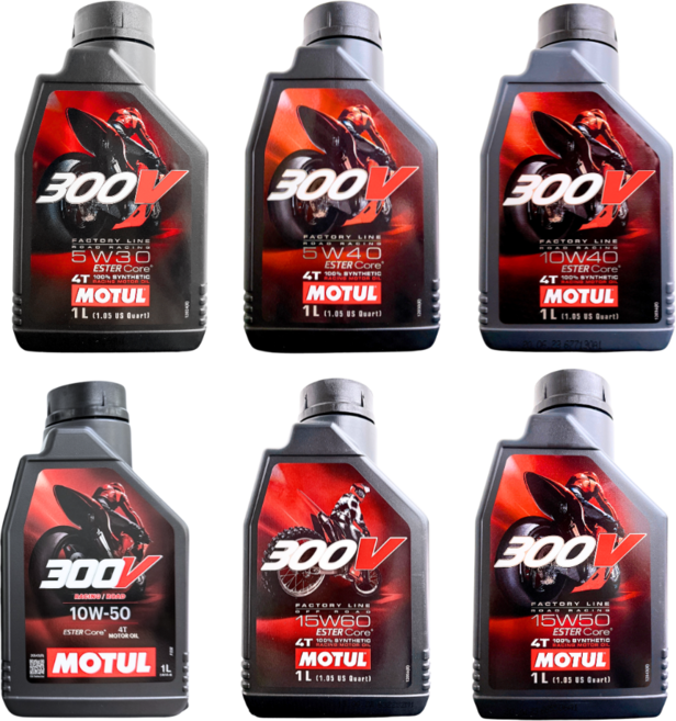 MOTUL 300V 4T 酯類全合成機車機油 提升引擎性能, 1個