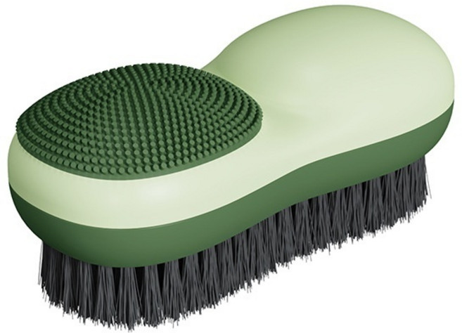 클린앤픽 양면 세탁브러쉬 옷감손상 방지 부드러운 솔 다용도 세척, 1개, 아보카도그린