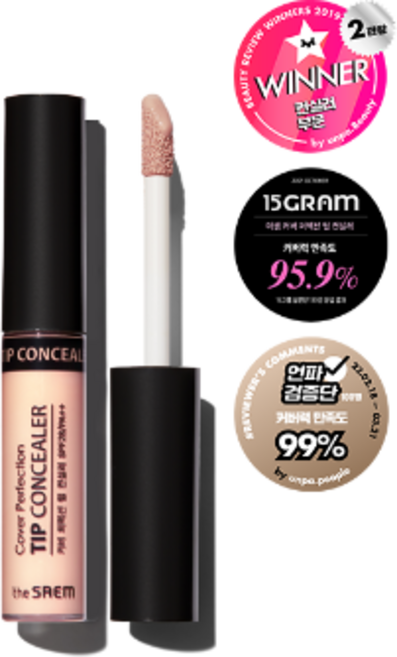 더샘 커버 퍼펙션 팁 컨실러, 1개, 피치 베이지