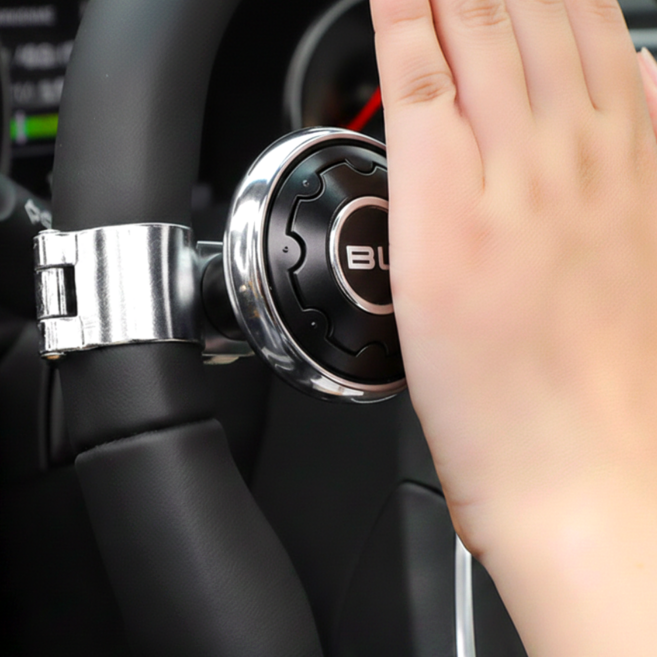 카르지누 착붙그립 자동차 파워 핸들, 블랙