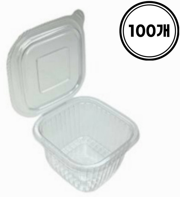 일회용 사각소스 양념 포장용기 원터치 사각 소스통 소, 1세트, 100개