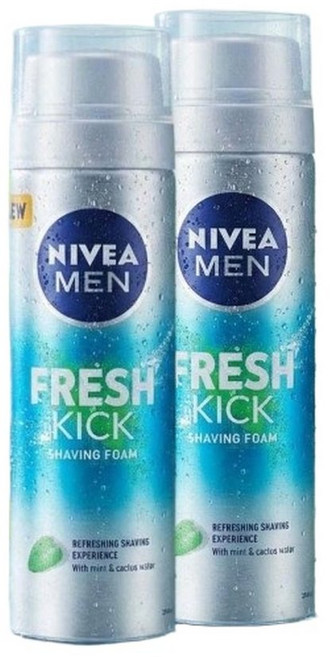 니베아 맨 프레시 킥 쉐이빙 폼 200ml X 2개, 니베아 맨 프레시 킥 쉐이빙 젤 200ml X 2개