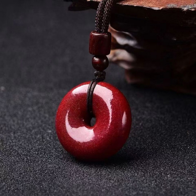 이레오몰 경면주사 원형 펜던트 목걸이 재물운을 부르는 L-0052