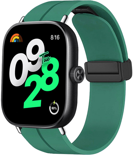 더조은셀러 샤오미 레드미 호환 디버클 마그네틱 실리콘 스트랩, 그린, 1개