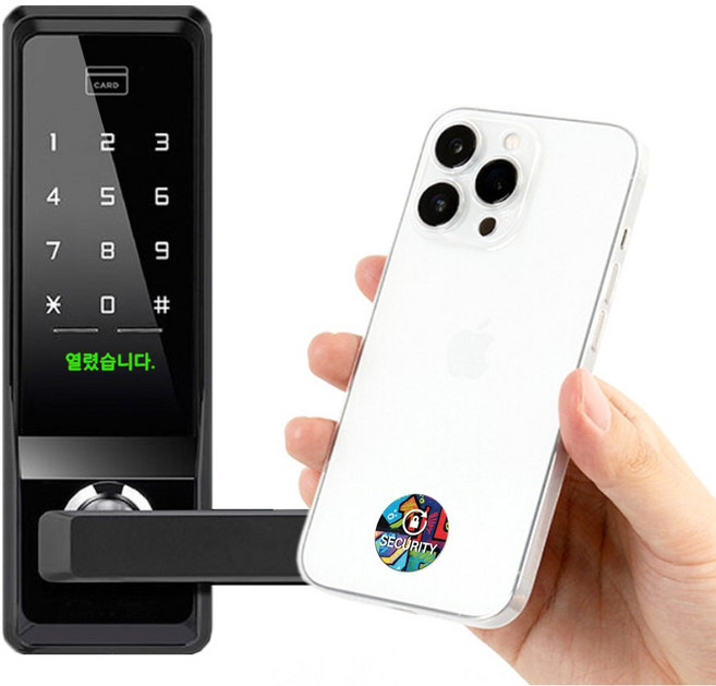 RFID 태그 CUID 스티커 스마트폰 복사 MCT 도어락 카드키 13.56Mhz, 01.CUID 메탈 태그 블랙(No.80T), 1개