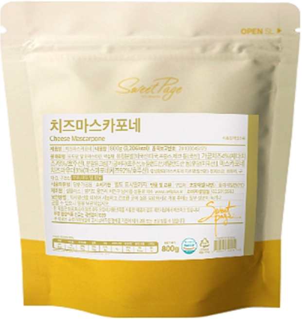 스위트페이지 치즈 마스카포네 파우더, 800g, 3개