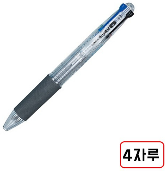 동아)애니볼4색 볼펜(0.7mm/M501999) 4자루, 1세트