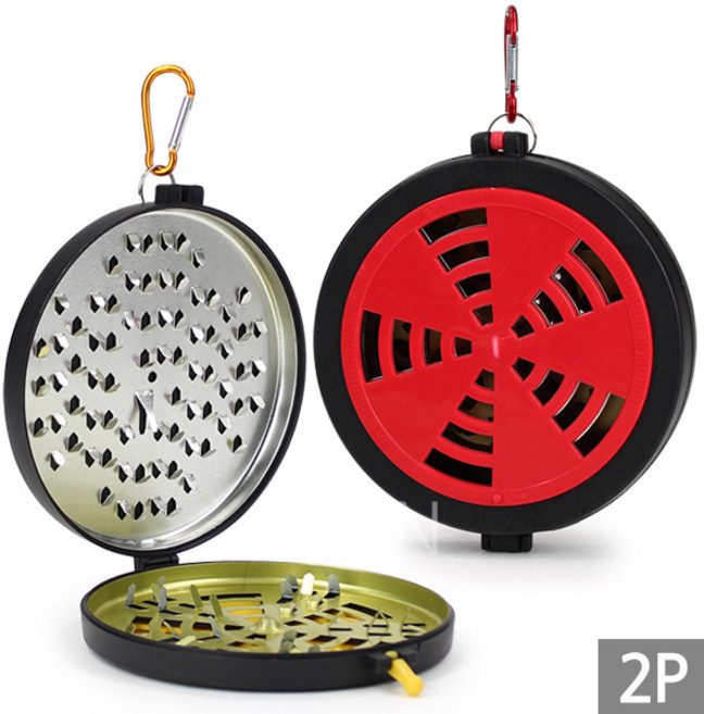 세인화분 캠핑 걸이 모기향 거치대 2P - 휴대용 홀더 케이스 받침대 연소기 커버형 모기향통 낚시 등산 엔틱 걸이형 벨트 고정형 야외 텐트 고리 캠핑용품 낚시용품 야외용품, Sein_걸이형 모기향거치대(2P)