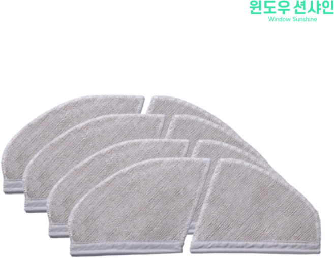 비브랜드 클리엔 T24 / 미디어 S8 PLUS 호환 물걸레 로봇청소기 소모품 걸레, 4개, 극세사 걸레