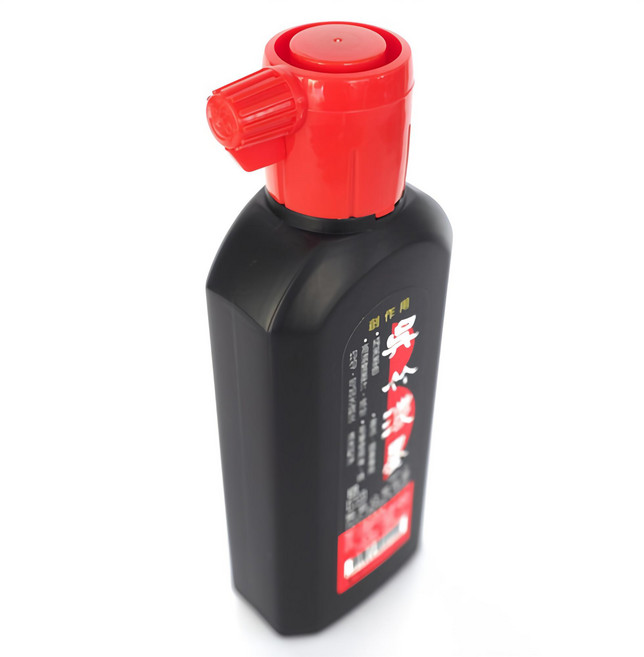 【汶采】吳竹濃墨 紅蓋書法比賽專用, 400ml, 1瓶