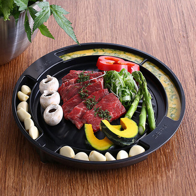 퀸센스 고기 불판 삼겹살 구이 멀티 혼술 구이팬 원형 그릴 팬 30cm, 1개, 본상품선택