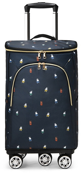 (쌈쌈가방) 분리형 바퀴달린 시장 장바구니 보냉 쇼핑 카트 캠핑 장바구니 캐리어 (NO:A-08) (사은품 증정), 1개, 토끼