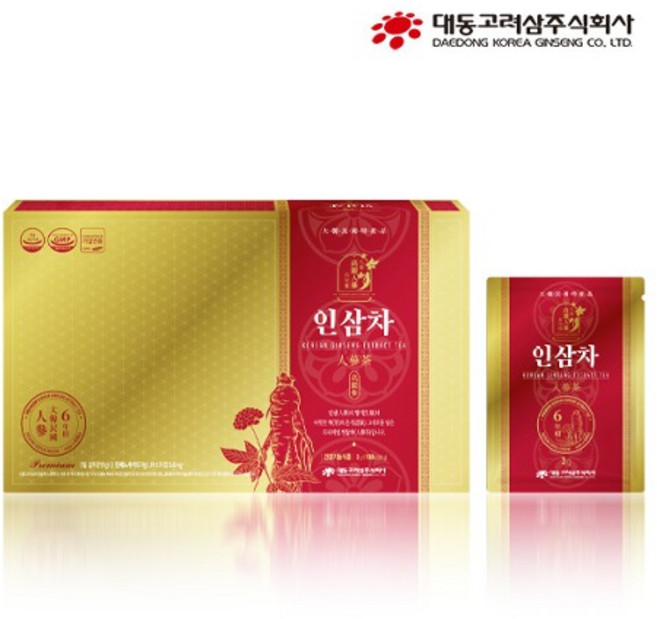 인삼차 인삼과립 6년근 건강차, 3g, 100개, 1개