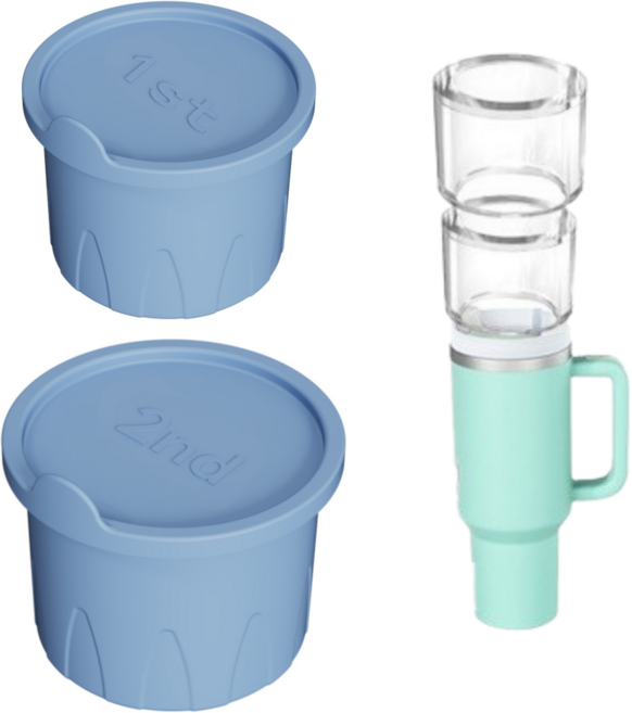 맬슨 실리콘 텀블러 얼음틀 아이스트레이 스탠리 호환, 1개, 스카이블루