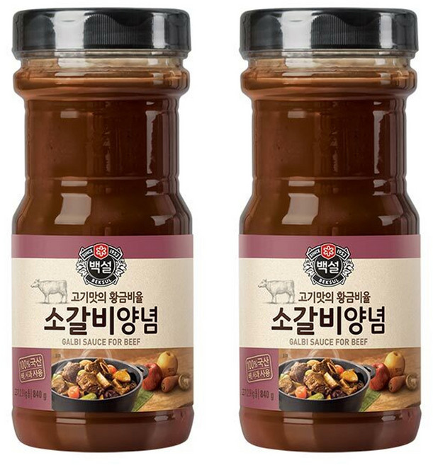 백설 소갈비 양념, 840g, 2개