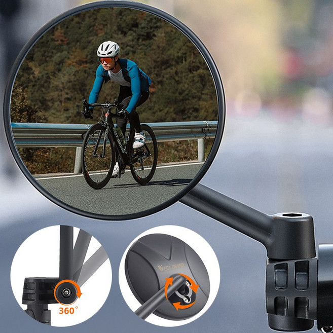 시그니처베이지 자전거 후사경 사이드 백미러 거울 YPZ049, 1개, 블랙