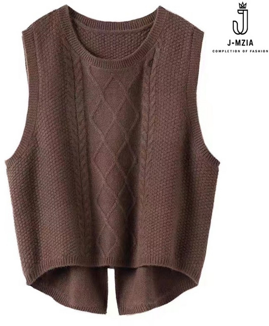 제이엠지아 추동 신상오버핏 트임 이너 니트조끼