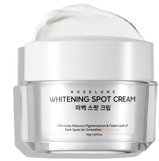 로즈룬 미백 크림 기능성 화이트닝 주근깨 잡티 착색 개선 주름개선 광채 영양 보습 톤업 기미크림 피부 케어, 1개, 50g