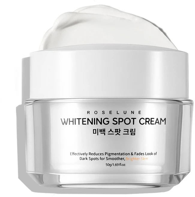 로즈룬 미백 크림 기능성 화이트닝 주근깨 잡티 착색 개선 주름개선 광채 영양 보습 톤업 기미크림 피부 케어, 1개, 50g - 쿠팡