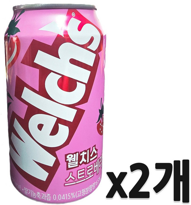 농심 웰치스 딸기 355ml, 2개