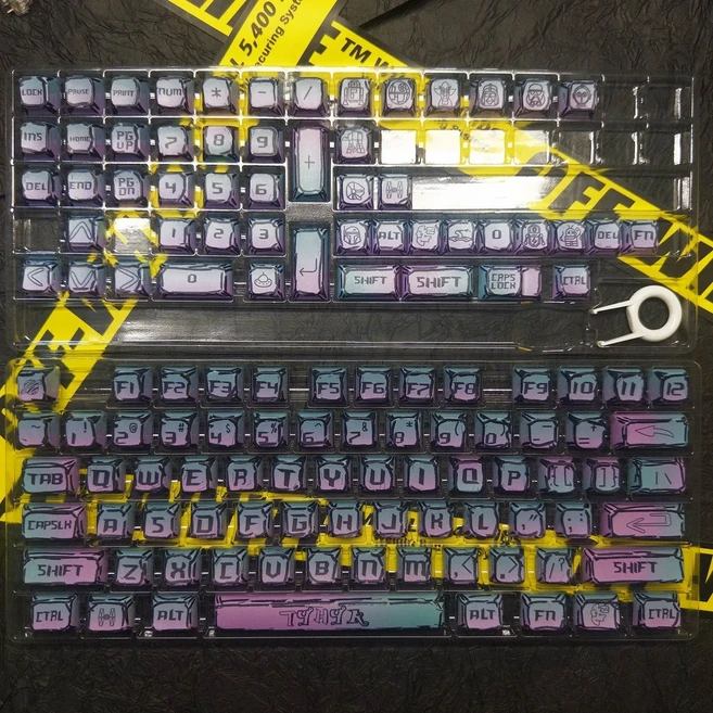 126키 펑크 키캡 체리 MDA 프로파일 그라데이션 다섯 면 염색 서브 PBT 65/75/87/98/104/108 MX 기계식 키, 01 MDA profile