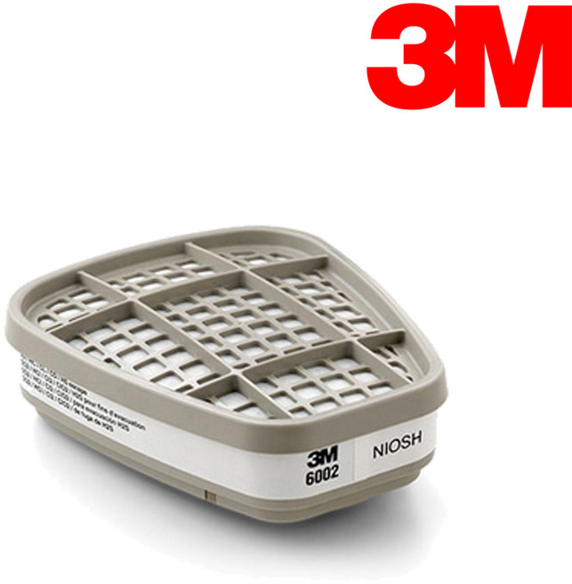 3M 양구형 마스크 방독 정화통 6002K 필터 1set 방진, 1개