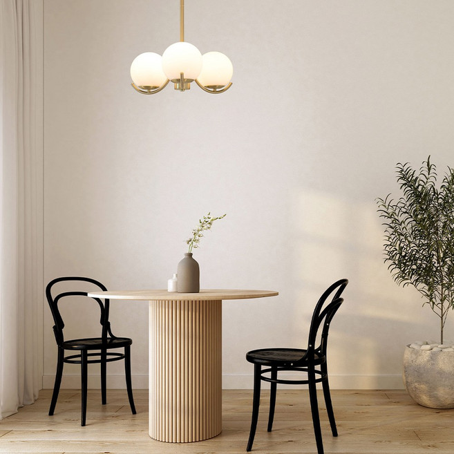 브리안 3등 식탁등 펜던트 조명 골드/램프포함, 골드(노란빛)