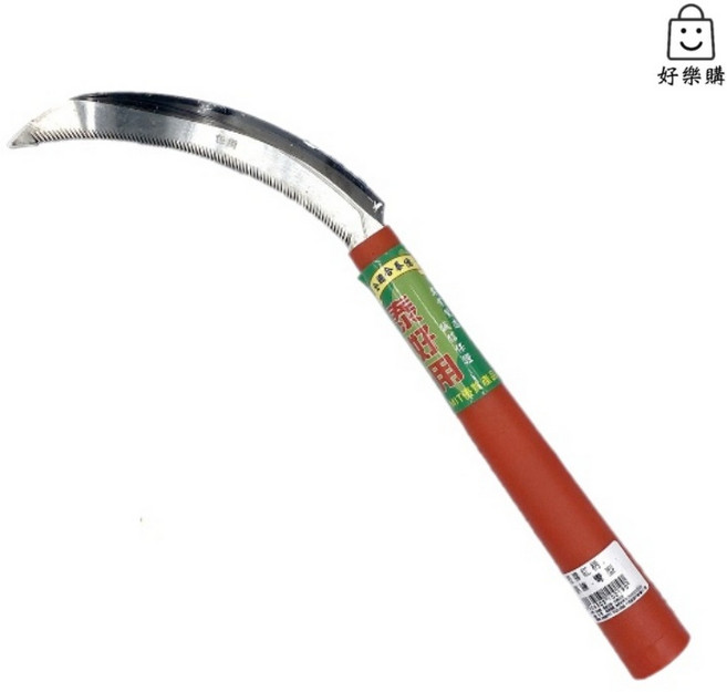 塑膠紅柄彎型鐮刀, 1個