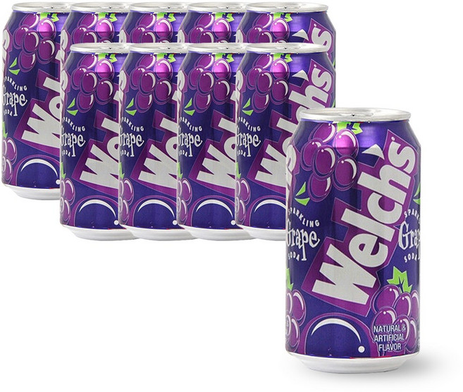 농심 웰치스 포도맛, 355ml, 10개