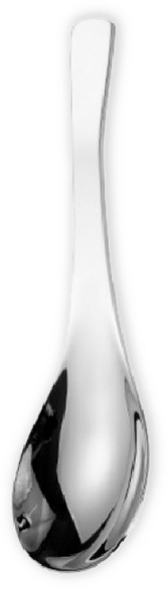 304不鏽鋼湯匙 加厚設計, 304不鏽鋼銀色-中款, 1個