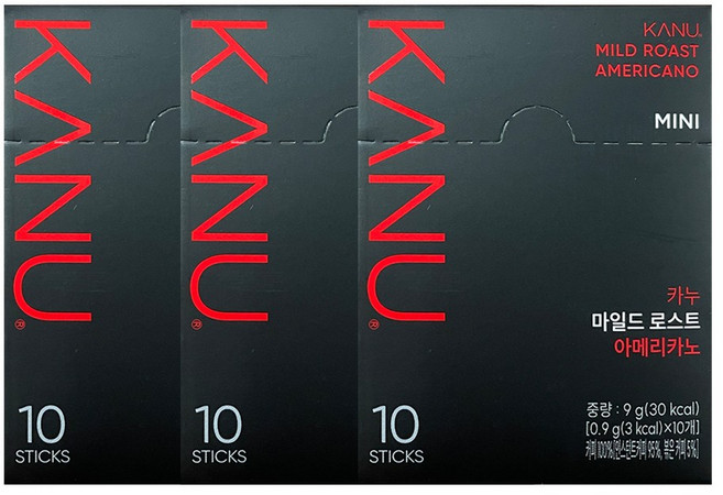 카누 콜롬비아 블렌드 마일드 로스트 아메리카노 원두커피믹스, 900mg, 10개입, 3개