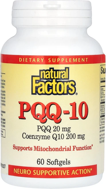 Natural Factors PQQ-10 소프트젤 60정, NaturalFactorsPQQ10소프트젤60정, 1개 - 쿠팡