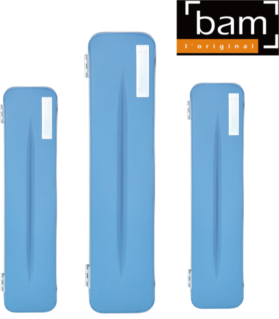 BAM 뱀 플룻 케이스 플루트 레뚜왈 소가죽 ET4009XLB 스카이블루, 1개