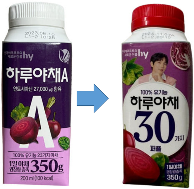 한국야쿠르트 하루야채 A 퍼플, 8개, 200ml