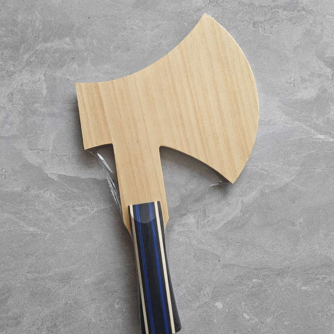 斧頭造型乒乓球拍，手工DIY，五木二碳結構, 1個, 底板（一支）