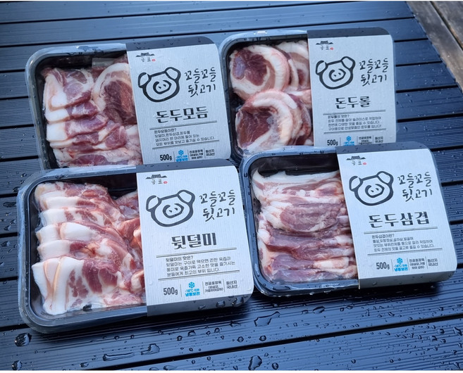 국산 돼지 뒷고기500g 뒷덜미 꼬들살/돈두삼겹 돈차돌/돈두롤 뽈항정/돈두모듬/눈살 꼬들꼬들뒷고가, 1개