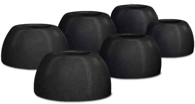 더조은셀러 갤럭시 버즈FE 호환 이어팁 이어캡 메모리폼 폼팁 6P, 블랙(L+M+S), 버즈FE/버즈2/버즈/버즈플러스 (공용)