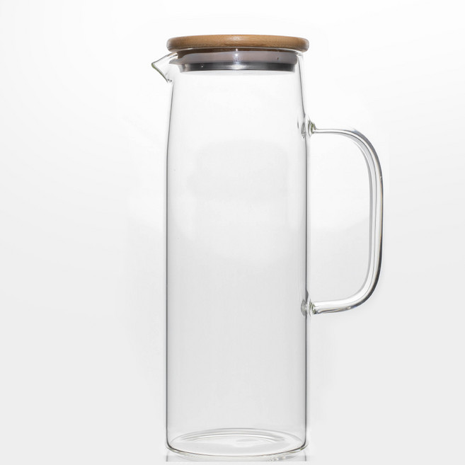 티도요 내열유리 뚜껑 물병, 혼합색상, 1200ml, 1개