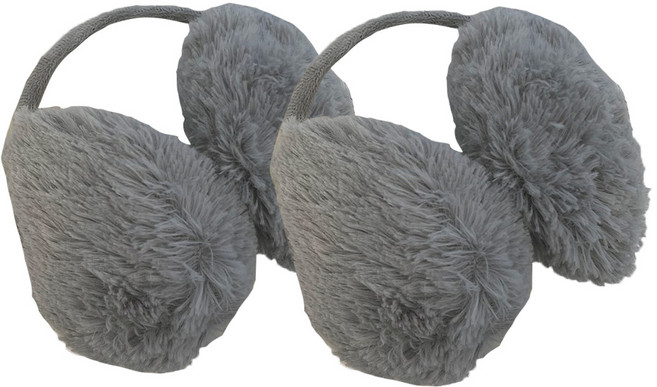 VANANA2 2개세트 여성 남성 공용 휴대용 털 퍼 귀마개 2개입