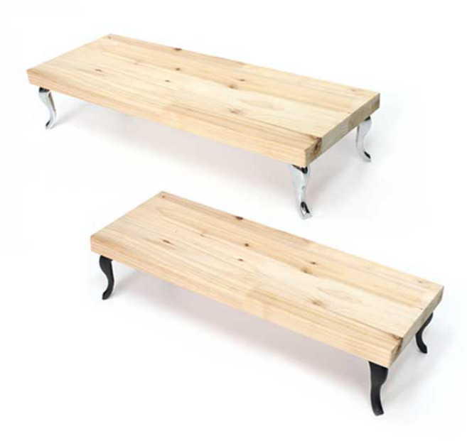 철물프렌드 소나무 25T 튼튼선반 원목선반받침대 다용도선반 화분받침대 본체받침대, 1세트, 소나무25T원목선반(학다리크롬4개)