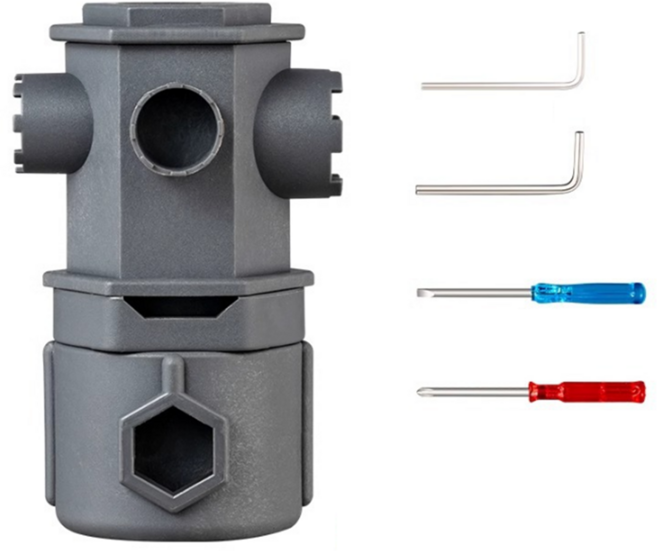 리빙프레소 수도꼭지 렌치 도구 세트 수전 교체 설치 공구, 1세트