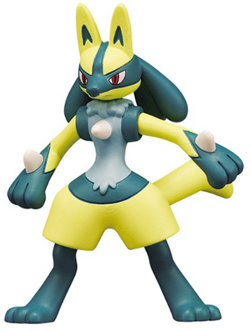 포켓몬스터 몬콜레 노란 루카리오 피규어 한국판 정품 미니 피규어, 1개