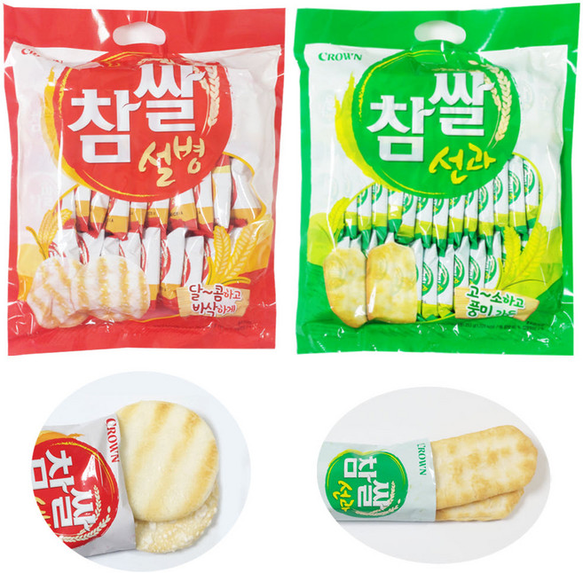 크라운 참쌀 설병선과 2팩 523g, 2개