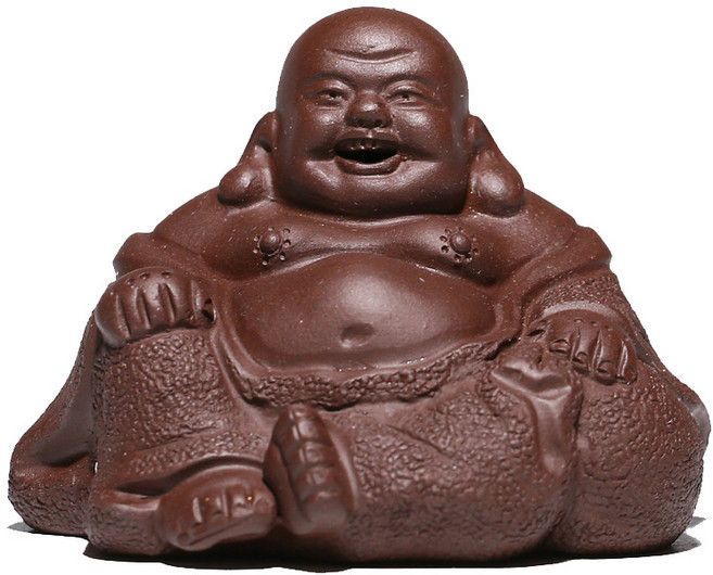 紫砂茶寵人物佛像雕塑工藝品彌勒佛茶臺擺件, 1個, 1L, 紫泥:如圖所示
