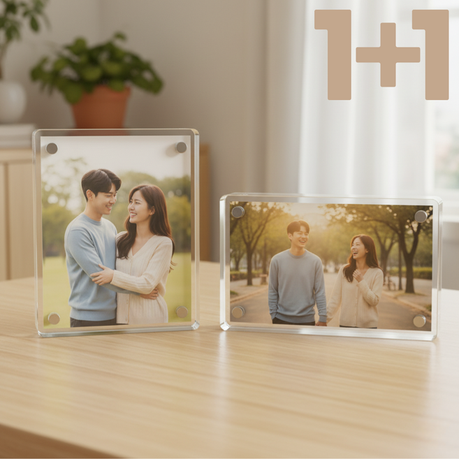 통품스토어 인테리어 아크릴 액자 두꺼운 아크릴 미니액자 거실 사진액자, 2개, 투명